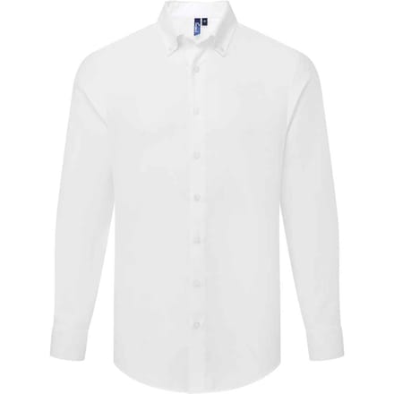 Premier Heren Supreme Oxford Formeel Overhemd Met Lange Mouwen (Wit)