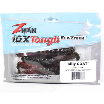 Zman zacht kunstaas Billy Goat 4,25 inch 3/pak Hot Craw (5445)