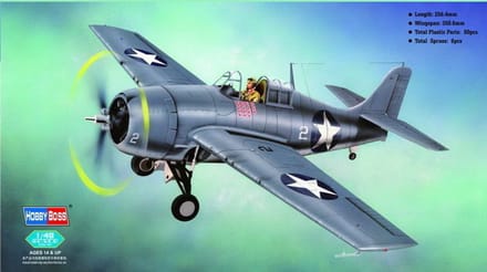 Hobbyboss - 1/48 F4f-4 Wildcat - HBS 80328 - modelbouwset vliegtuig