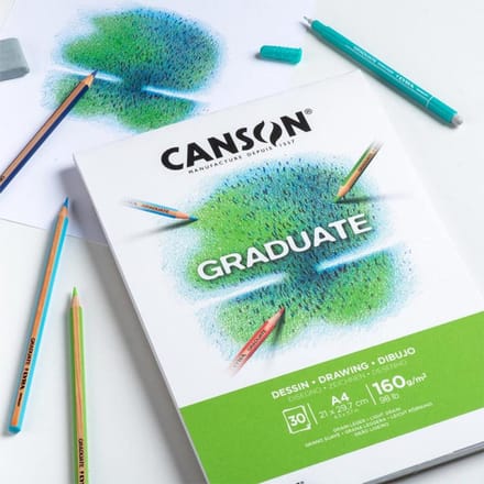 Canson Graduate White Drawing Pad A5 160G 30 SH