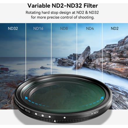 SmallRig 52mm Magnetische Variabele ND Filter Kit, ND2-ND32 (1-5 Stops) VND Filter met M Mount Filter Adapter voor Telefoonhoesje -4386B