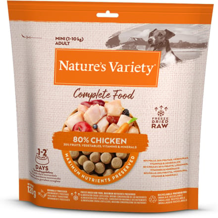 2 + 1 Gratis! Nature's Variety Freeze Dried Hondensnacks - Mini Snacks Kip (3 x 120g)