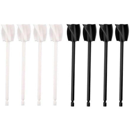 Mélangeur de peinture Accessoire de perceuse, Mélangeur de peinture Hélice Mélangeur de résine pour perceuse Agitateurs de peinture Accessoire de perceuse 4 Black & 4 White