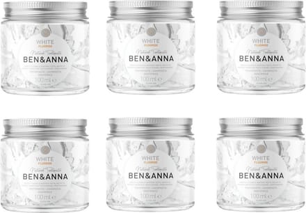 BEN&ANNA - whitening tandpasta met fluoride 100 ml - 6 Pak