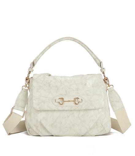 Giuliano kunstlederen schoudertas Cheyenne - Beige - Gewassen - Dames