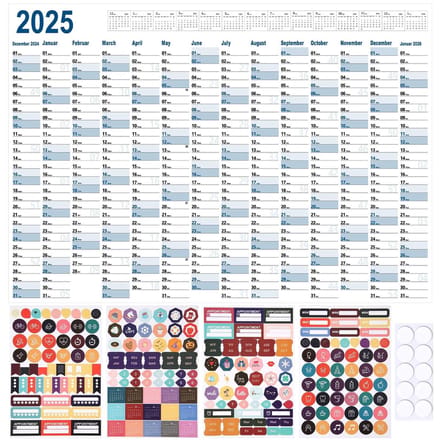 Cosensi - Grote Maandelijkse Planner Kalender 2025 voor Thuis en Kantoor