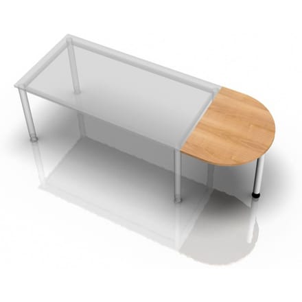 XBA60 W - Aanschuiftafel 60x80 Walnoot