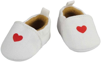 Heless poppenpantoffels hart 38-45 cm babypop accessoires.