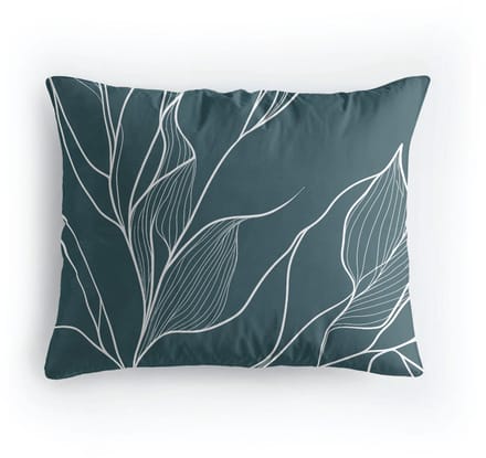 Zelesta Pure Design Katoen Kussensloop set van 2 - White Leaves 80x80cm