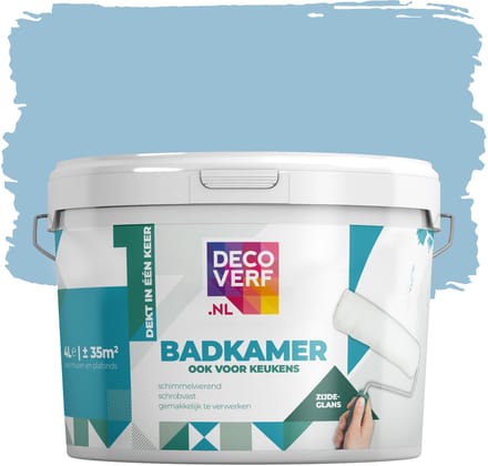 Decoverf badkamerverf ochtendblauw, 4L