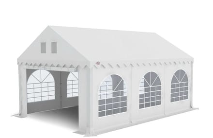 Grizzly Outdoor | Partytent PVC | 4x6 | Brandvertragend | Wit | Incl. grondframe