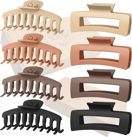 Grote haarspelden voor dik haar - 8 antislip haarklemmen voor perfect haarstyling