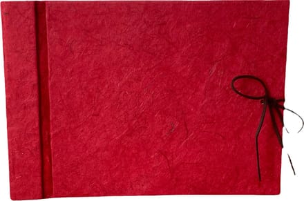 Fotoalbum handgeschept papier 18x25cm, 30 blz, rood