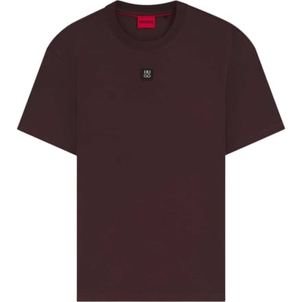 Hugo Heren Dalile Stacked T-shirt (Donkerbruin)
