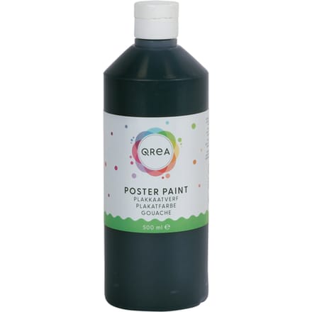 Plakkaatverf Qrea zwart 500ml