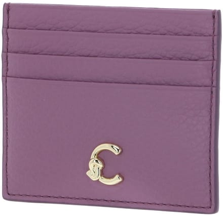 COCCINELLE Leren kaarthouder C-Me Document Holder Grained Leather Jellyfish paars