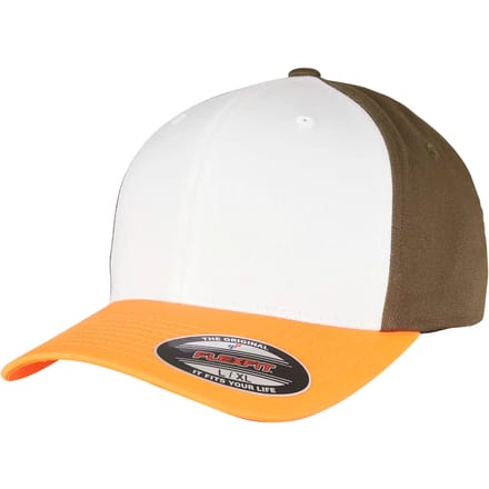 Urban Classics - 3-Tone Flexfit pet - S/M - Oranje/Groen