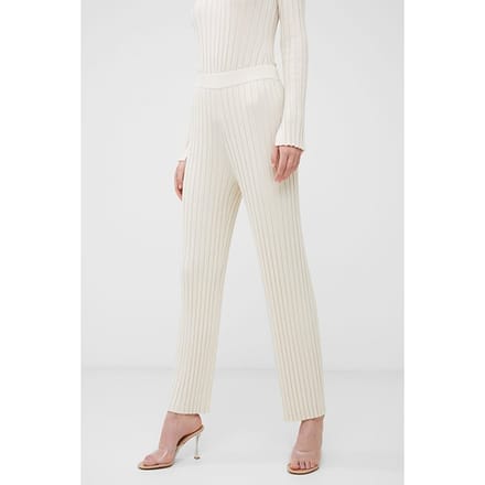 French Connection Minar Pleated Trouser White Größe: M | Straight Jeans Outlet | Damen | Weiß