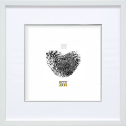 Deknudt Frames fotolijst S43AK1 P1 - wit met passe-partout - 20x20 cm