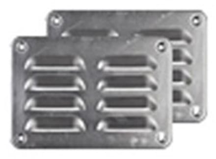 Ventilatierooster 130x90 mm aluminium - set van 2st