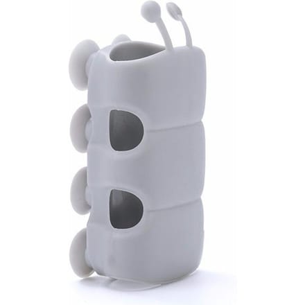 Support de pomme de douche à ventouse, support de douche réutilisable, ventouse mobile en forme de chenille, accessoires de salle de bains grise