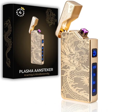 Twenty4seven® Plasma Aansteker met Dragon Design - Elektrisch & Oplaadbaar - Windproof BBQ Lighter - USB & Zakformaat