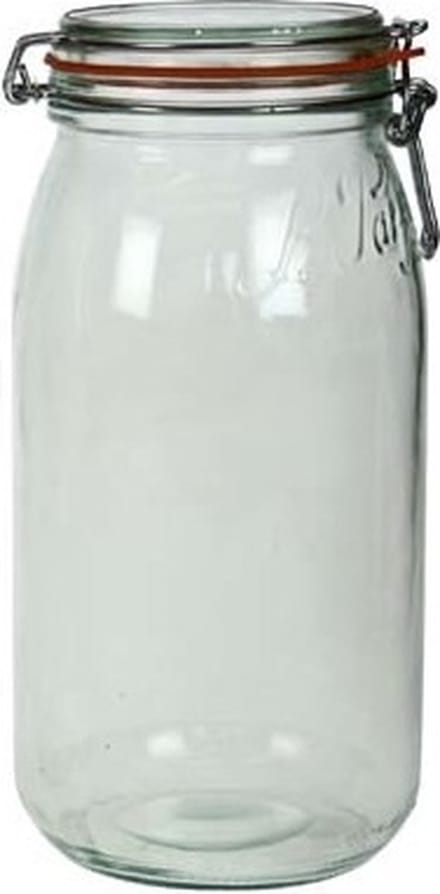 Le Parfait Weckpot - 3x - glas - transparant - 28 x 13 cm - 3 L - voorraadpot