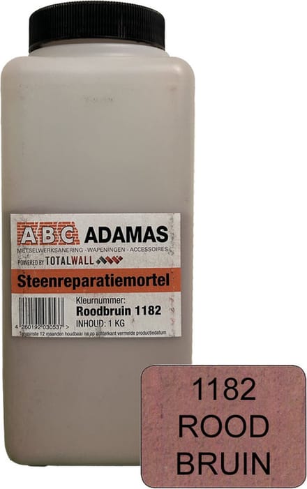 Steen reparatie mortel - Roodbruin (1 kg)