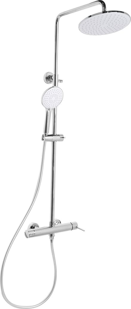 PUYEHUE - Douchemengkraan set met regendouche - Zilver - Messing