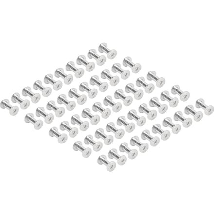 50 Sets Klinknagels en Schroeven M4 5x12x9.5mm Roestvrij Staal Platte Ronde Kop Klinknagelbevestigingsset voor