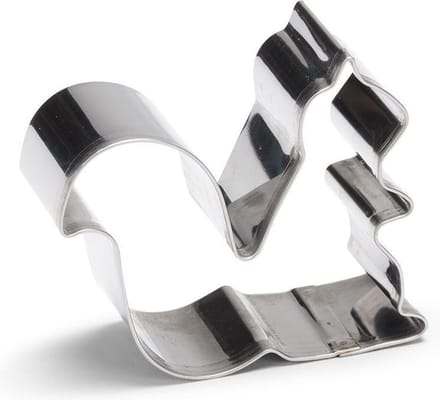 uitsteekvorm Eekhoorn 7 cm RVS zilver