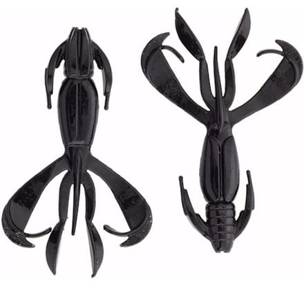 Keitech Crazy Flapper 2.4 (6 cm) Softbait - 8 stuks Black 001S