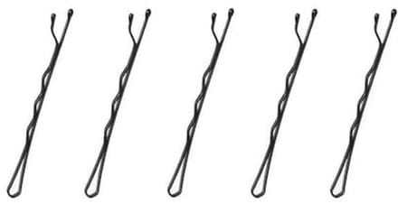 Professionele Wavy Bobby Pins 5 cm Zwart - Haarclips met Opbergdoos