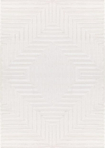 Flycarpets Cara Modern Japandi Labyrinth Vloerkleed - Creme - 120x170 cm