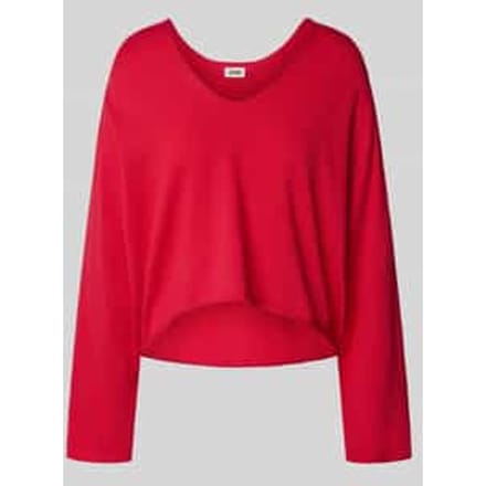 Relaxed fit gebreide pullover met V-hals, model 'SOMAIJA'
