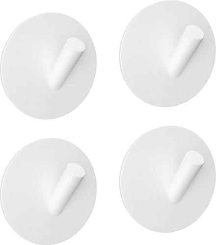 EAVY - Set van 4 Zelfklevende handdoekhaakjes RVS - handdoekhouder - wandhaak - plakhaak - WIT