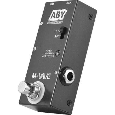 M-VAVE ABY Line Selector AB-schakelaar Mini Gitaar Effectpedaal True Bypass Gitaar Baspedaal AB Box - zwart