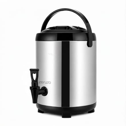 Ceruzo Thermos Drankdispenser 4L – Dubbelwandig – RVS – Tapkraan – Warm - Koud