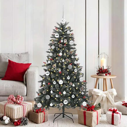 vidaXL - Kunstkerstboom - Groen - 150 - cm - PVC - en - Plastic - en - Staal