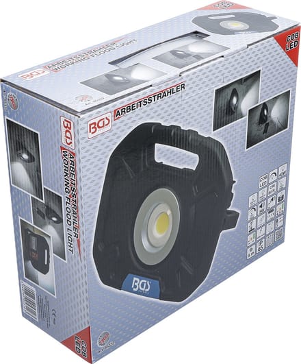 BGS COB-LED-werkspotlamp 40 Watt met geïntegreerde speakers