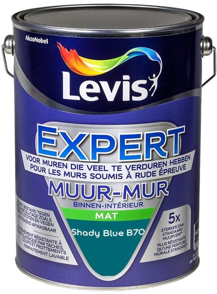 Levis - Expert Muur Binnen Mix - Shady Blue B70 - Mengverf - 5 L