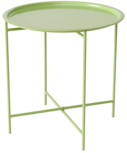 Boltze Home dienbladtafel groen metaal rond design tafel decoratie.