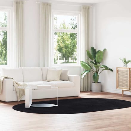 vidaXL - Hoogpolig - vloerkleed - NAVARRA - 300x200 - cm - polyester - zwart