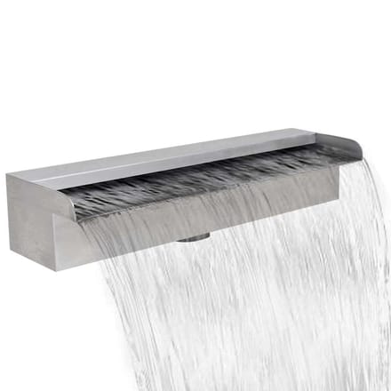 vidaXL - Zwembadwaterval - rechthoekig - 45 - cm - roestvrij - staal