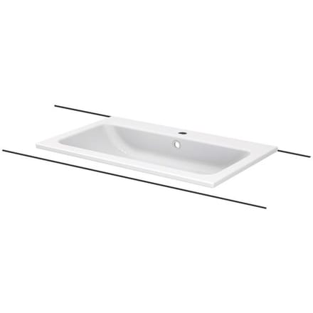 BetteOne built-in washbasin 80 x 49.5 cm with tap hole A139-000HLW1