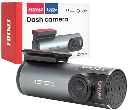 AMiO Dashcam 1K WLAN – Full HD 1080P Auto Camera WiFi – 128GB Ondersteuning – Nachtmodus Loop Recording USB C Dash Camera