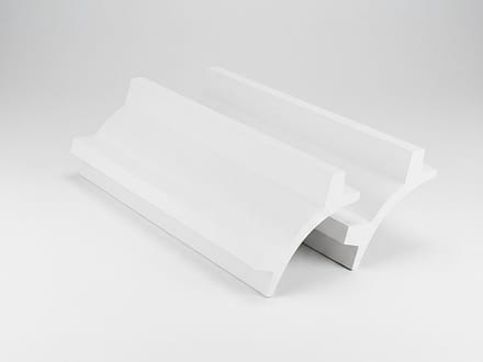 Vente-unique Set van 3 kroonlijsten voor plafond van polystyreen L290 x H10 cm wit - IONITA