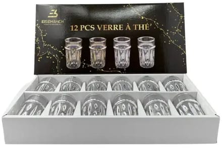 Eisenbach EB GLS12S: 12 Stuks Theeglazen met Zilveren Accent