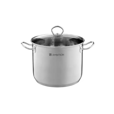 Ambition Acero Pan 32cm 19L met Glazen Deksel - RVS