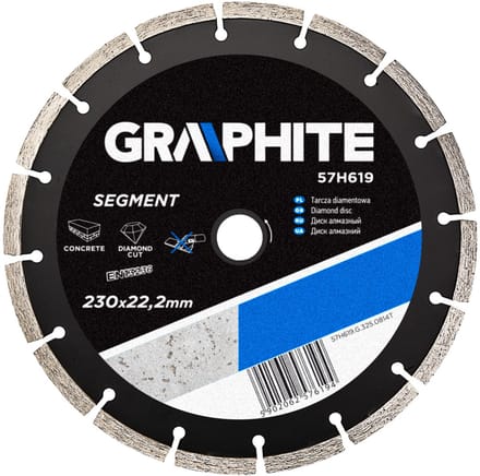 GRAPHITE Serie - Diamantdoorslijpschijf - 230 mm - Segment